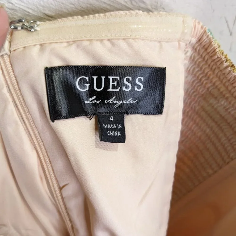 Guess Party Dress Womens 4 Rainbow Pastel Asymmetrical Hi Low Fairy Formal Gown - Picture 9 of 9